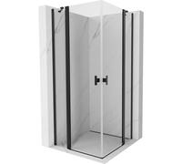 Mexen Mist Duo cabina de ducha abatible 120 x 120 cm, transparente, negra - 8A4-120-120-70-00 71727 5905315604170