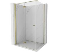 Mexen Mist-F cabina de ducha plegable izquierda 100 x 80 cm, transparente, dorada - 8A6T-100-080-50-00-L 75500 5905315642134