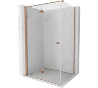 Mexen Mist-F cabina de ducha plegable izquierda 95 x 100 cm, transparente, cobre cepillado - 8A6T-095-100-65-00-L 76917 5905315644541