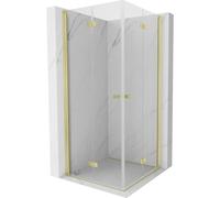 Mexen Mist-F Duo cabina de ducha plegable 85 x 85 cm, transparente, oro cepillado - 8A6-085L-085P-55-00 76237 5905315657503