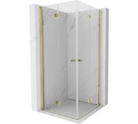 Mexen Mist-F Duo cabina de ducha plegable 95 x 95 cm, transparente, dorada - 8A6-095L-095P-50-00 75956 5905315656537