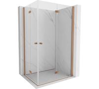 Mexen Mist-F Duo cabina de ducha plegable derecha 70 x 80 cm, transparente, cobre cepillado - 8A6-070L-080P-65-00 76825 5905315658579