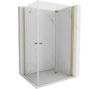 Mexen Mist-F Duo cabina de ducha plegable derecha 75 x 95 cm, transparente, dorada - 8A6-075L-095P-50-00 75936 5905315656490