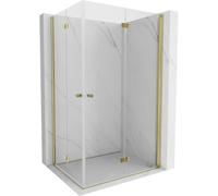 Mexen Mist-F Duo cabina de ducha plegable derecha 80 x 120 cm, transparente, oro cepillado - 8A6-080L-120P-55-00 76682 5905315658265