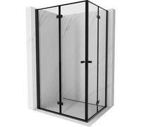 Mexen Mist-F Duo cabina de ducha plegable izquierda 120 x 80 cm, marco negro, negro - 8A6-120L-080P-70-70 78368 5905315661098