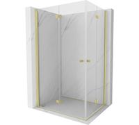 Mexen Mist-F Duo cabina de ducha plegable izquierda 120 x 90 cm, transparente, oro cepillado - 8A6-120L-090P-55-00 76310 5905315657688