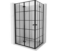 Mexen Mist-F Duo cabina de ducha plegable izquierda 95 x 70 cm, rejilla negra, negro - 8A6-095L-070P-70-77 78559 5905315662033