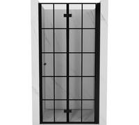 Mexen Mist-F puerta de ducha plegable derecha 95 cm, cuadrícula negra, negro - 8A6-095-000-70-77-P 75653 5905315640802