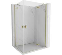 Mexen Mist-H Duo cabina de ducha abatible derecha 70 x 80 cm, transparente, dorada - 8A5-080L-070P-50-00 - 8A5-070L-080P-50-00 73441 5905315626462