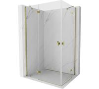 Mexen Mist-H Duo cabina de ducha abatible izquierda 100 x 85 cm, transparente, dorada - 8A5-100L-085P-50-00 73466 5905315626639