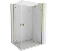 Mexen Mist-H L Duo cabina de ducha con bisagra derecha 110 x 115 cm, transparente, dorada - 8A5L-110L-115P-50-00 74801 5905315633378