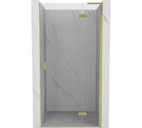 Mexen Mist-H L puerta de ducha abatible derecha 75 cm, transparente, oro cepillado - 8A5L-075-000-55-00-P 74929 5905315610997