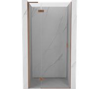Mexen Mist-H L puerta de ducha abatible izquierda 85 cm, transparente, cobre cepillado - 8A5L-085-000-65-00-L 74887 5905315610577