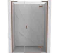 Mexen Mist-H L puerta de ducha batiente derecha 130 cm, transparente, cobre cepillado - 8A5L-130-001-65-00-P 75237 5905315638885