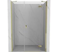 Mexen Mist-H puerta de ducha abatible derecha 125 cm, transparente, dorado - 8A5-125-001-50-00-P 75024 5905315637796