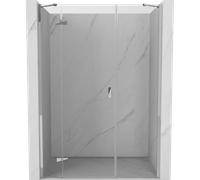 Mexen Mist-H puerta de ducha abatible izquierda 135 cm, transparente, cromo - 8A5-135-001-01-00-L 74830 5905315637277