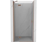 Mexen Mist-H puerta de ducha abatible izquierda 80 cm, transparente, cobre cepillado - 8A5-080-000-65-00-L 74411 5905315609465