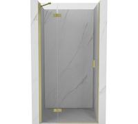 Mexen Mist-H puerta de ducha abatible izquierda 80 cm, transparente, dorado cepillado - 8A5-080-000-55-00-L 74398 5905315609359