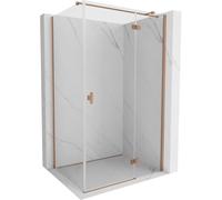Mexen Mist-H T cabina de ducha abatible derecha 115 x 75 cm, transparente, cobre cepillado - 8A5T-115-075-65-00-P 73071 5905315619655