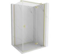 Mexen Mist-H T cabina de ducha abatible derecha 80 x 120 cm, transparente, oro cepillado - 8A5T-080-120-55-00-P 73020 5905315619365