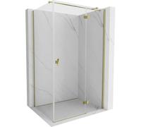 Mexen Mist-H T cabina de ducha abatible derecha 80 x 70 cm, transparente, dorada - 8A5T-080-070-50-00-P 72713 5905315617491