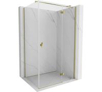 Mexen Mist-H T cabina de ducha abatible derecha 90 x 110 cm, transparente, dorada - 8A5T-090-110-50-00-P 72828 5905315618283