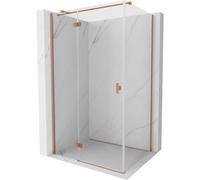 Mexen Mist-H T cabina de ducha abatible izquierda 80 x 110 cm, transparente, cobre cepillado - 8A5T-080-110-65-00-L 73148 5905315615299