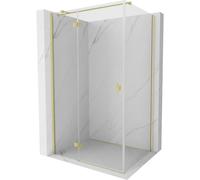Mexen Mist-H T cabina de ducha abatible izquierda 80 x 120 cm, transparente, oro cepillado - 8A5T-080-120-55-00-L 72899 5905315614414
