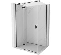 Mexen Mist-H T cabina de ducha con puerta abatible izquierda 90 x 70 cm, transparente, negra - 8A5T-090-070-70-00-L 73194 5905315615534