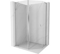 Mexen Mist L cabina de ducha pentagonal asimétrica abatible 100 x 80 cm, transparente, cromo - 8A8L-100-080-01-00 77579 5905315664020