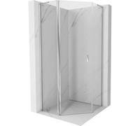 Mexen Mist L cabina de ducha pentagonal con puerta abatible 90 x 90 cm, transparente, cromo - 8A8L-090-090-01-00 77581 5905315664044