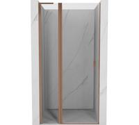 Mexen Mist L puerta de ducha abatible 100 cm, transparente, cobre cepillado - 8A4L-100-000-65-00 72331 5905315589392