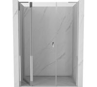 Mexen Mist L puerta de ducha abatible 135 cm, transparente, cromo - 8A4L-135-001-01-00 72180 5905315608376