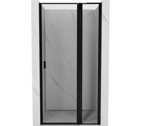 Mexen Mist L puerta de ducha abatible derecha 100 cm, marco negro, negro - 8A4L-100-000-70-70-P 72352 5905315589729