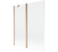 Mexen Mist mampara de ducha de 2 paneles 140 x 150 cm, transparente, cobre cepillado - 8A9-140-011-65-00 77553 5905315961853