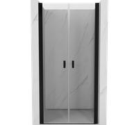 Mexen Mist puerta de ducha abatible 110 cm, transparente, negro - 8A7-110-000-70-00 78578 5905315960306