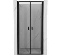 Mexen Mist puerta de ducha abatible 90 cm, marco negro, negro - 8A7-090-000-70-70 78585 5905315960368