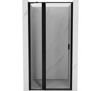 Mexen Mist puerta de ducha abatible izquierda 105 cm, marco negro, negro - 8A4-105-000-70-70-L 72101 5905315588630