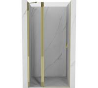 Mexen Mist puertas de ducha abatibles 120 cm, transparentes, doradas - 8A4-120-000-50-00 71815 5905315588227