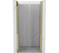 Mexen Mist puertas de ducha abatibles de 90 cm, transparentes, doradas - 8A7-090-000-50-00 78530 5905315960009