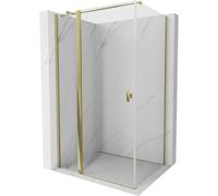 Mexen Mist T cabina de ducha abatible 120 x 110 cm, transparente, dorado - 8A4T-120-110-50-00 70635 5905315592187