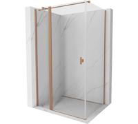 Mexen Mist T cabina de ducha abatible 120 x 95 cm, transparente, cobre cepillado - 8A4T-120-095-65-00 70988 5905315594273