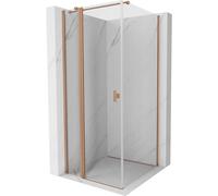 Mexen Mist T cabina de ducha abatible 95 x 95 cm, transparente, cobre cepillado - 8A4T-095-095-65-00 70983 5905315594228