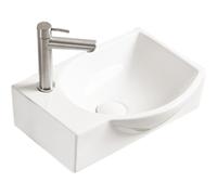 Mexen Mista lavabo sobre encimera derecho 40 x 28 cm, blanco - 22174000R 16010 5907709157989