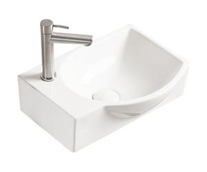 Mexen Mista lavabo sobre encimera derecho 40 x 28 cm, blanco - 22174000R 16010 5907709157989