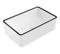 Mexen Nadia lavabo sobre encimera 36 x 23 cm, borde blanco/negro - 21613607 21925 5907709157347