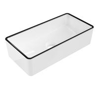 Mexen Nadia lavabo sobre encimera 46 x 23 cm, blanco/borde negro - 21614607 21927 5907709157361