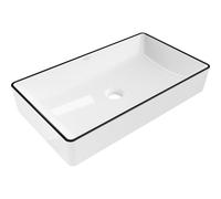 Mexen Nadia lavabo sobre encimera 62 x 35 cm, blanco/negro - 21616007 1305 5907709191419