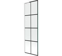 Mexen Next L mampara de bañera de 1 hoja 60 x 150 cm, rejilla negra, blanco - 895-060-000-03-77-20 52773 5905315320599