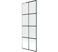 Mexen Next L mampara de bañera de 1 hoja 70 x 150 cm, rejilla negra, blanco - 895-070-000-03-77-20 52774 5905315320605